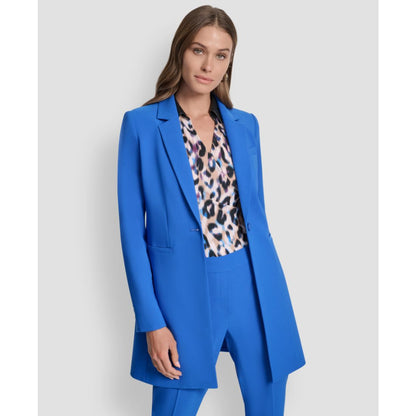 Dkny Women's Notch-Collar One-Button Long Jacket