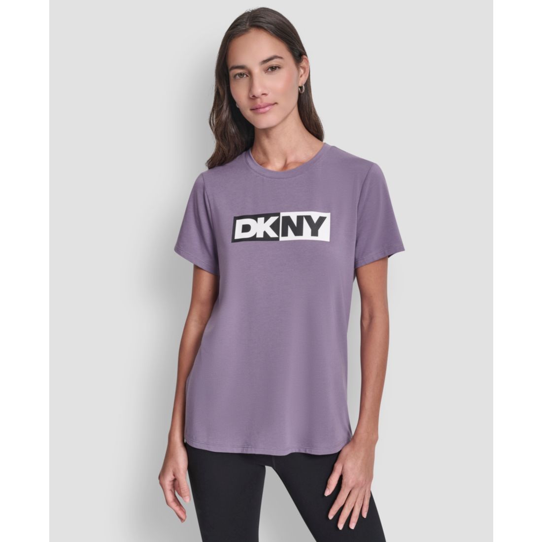 Dkny Sport Women's Colorblocked-Logo Crewneck T-Shirt