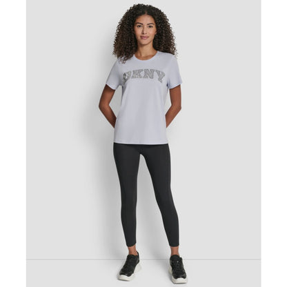 Dkny Women's Arched Exploded Rhinestone Crewneck T-Shirt