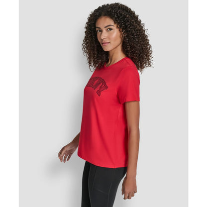 Dkny Women's Arched Exploded Rhinestone Crewneck T-Shirt
