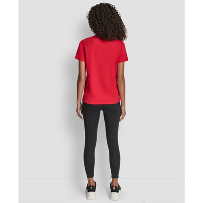 Dkny Women's Arched Exploded Rhinestone Crewneck T-Shirt