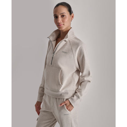Dkny Sport Women's Studded-Logo Half-Zip Sweatshirt