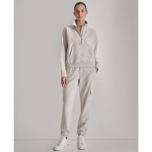 Dkny Sport Women's Studded-Logo Half-Zip Sweatshirt