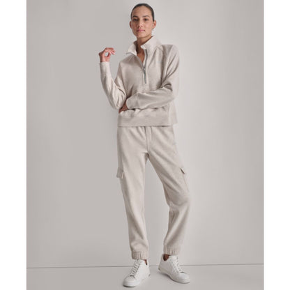 Dkny Sport Women's Studded-Logo Half-Zip Sweatshirt