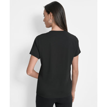 Dkny Women's Newspaper Logo Crewneck T-Shirt