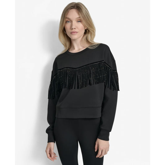 L/S Studded Fringe Pullo