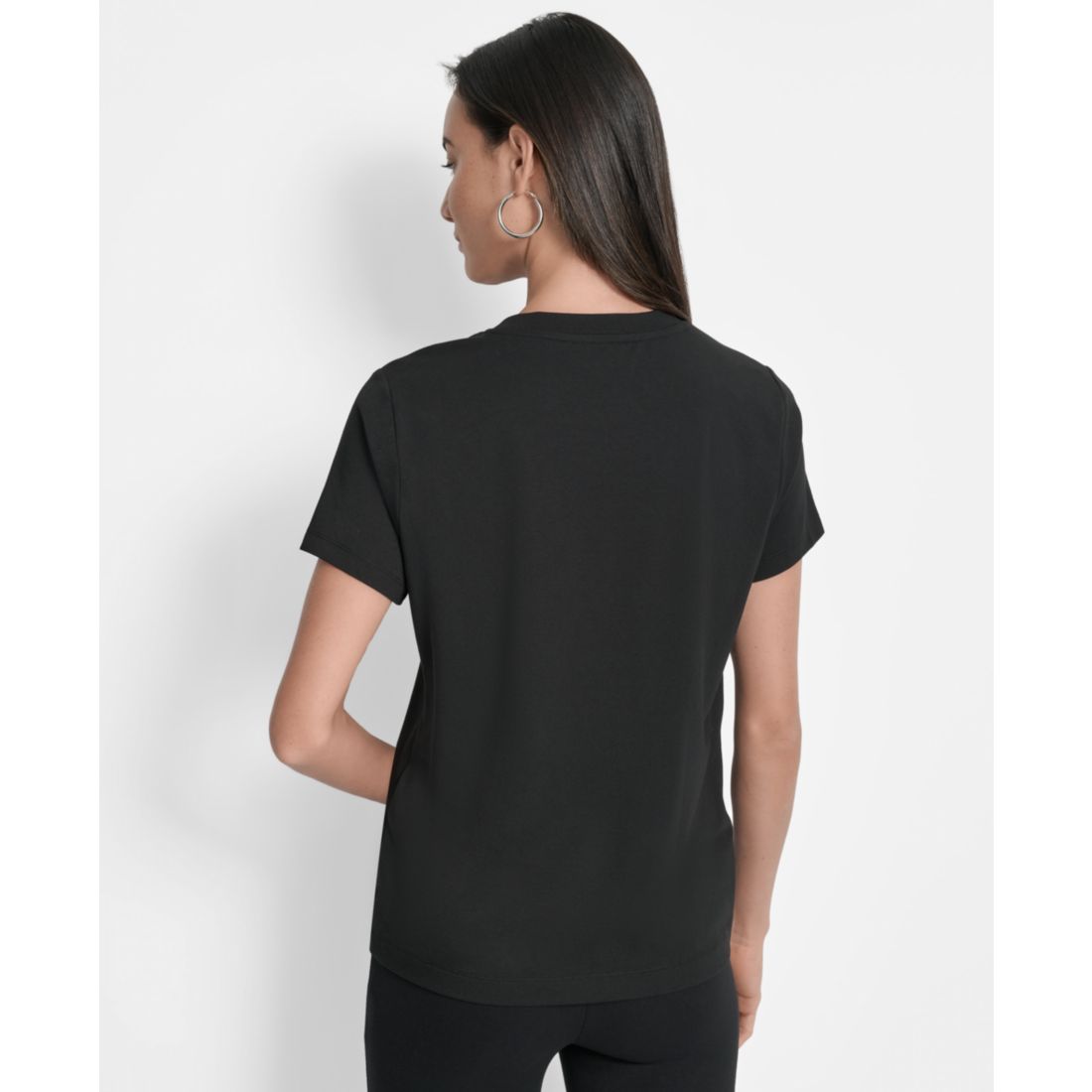 Dkny Women's Newspaper Logo Crewneck T-Shirt