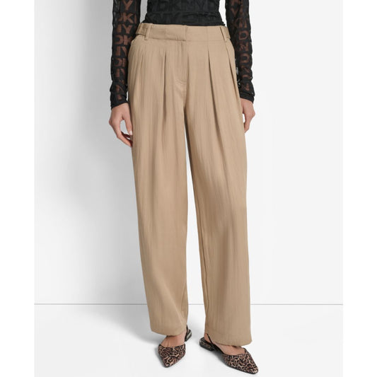Dkny Women's Weathered Twill High-Rise Pants