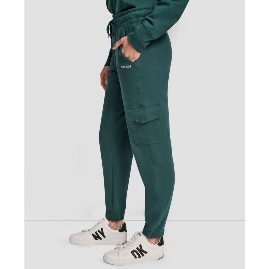 Dkny Sport Women's Studded-Logo Cargo Joggers