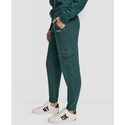 Dkny Sport Women's Studded-Logo Cargo Joggers
