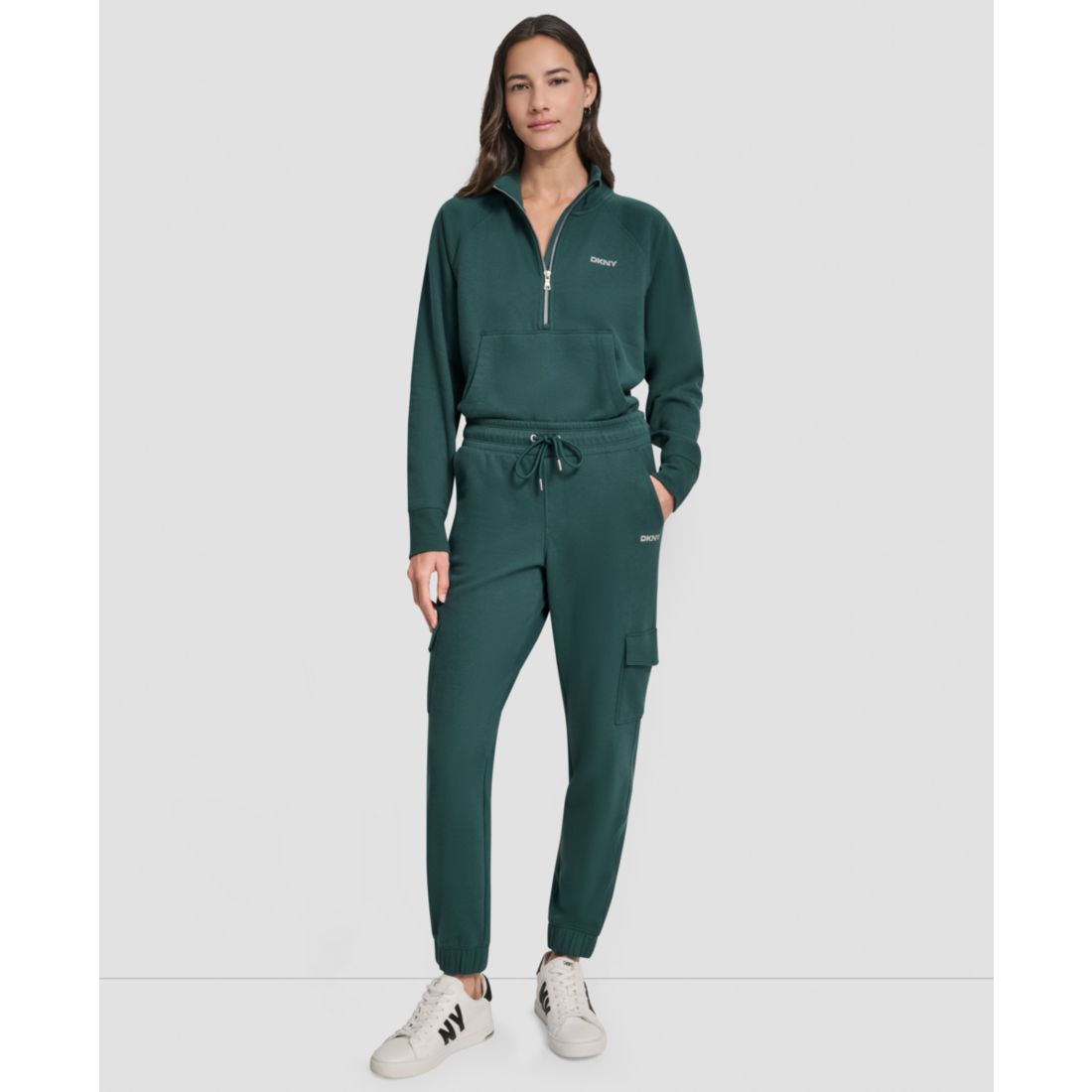 Dkny Sport Women's Studded-Logo Cargo Joggers