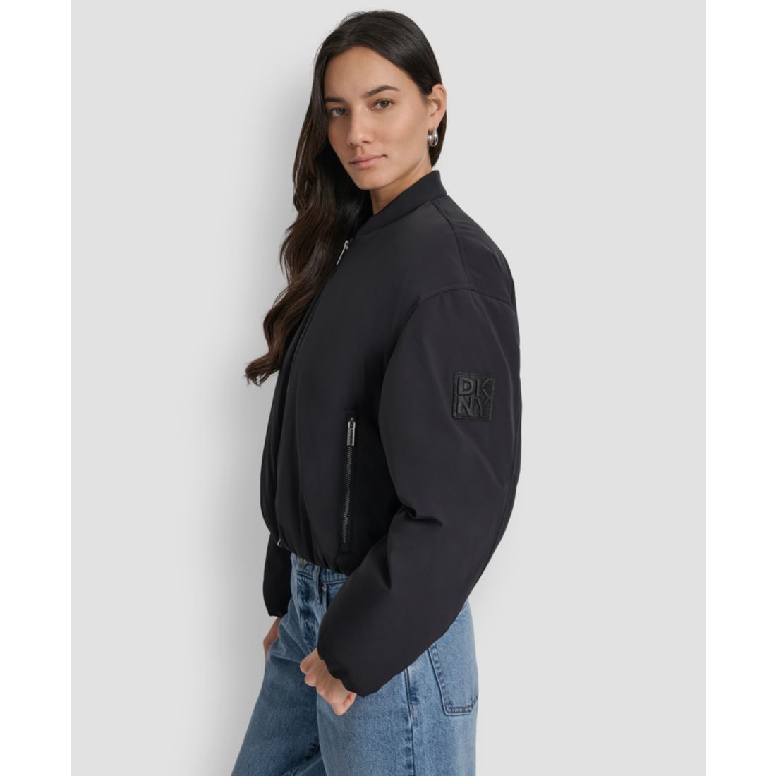Dkny Jeans Women's Long Sleeve Bomber Jacket