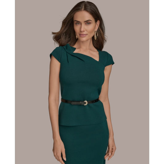 Donna Karan New York Women's Cap-Sleeve Belted Sweater, Regular & Petite