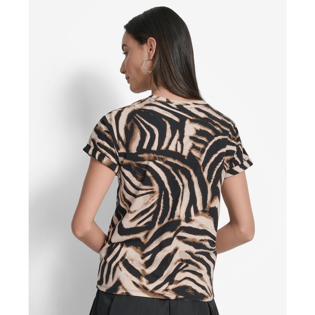 Dkny Women's Printed Logo Crewneck T-Shirt