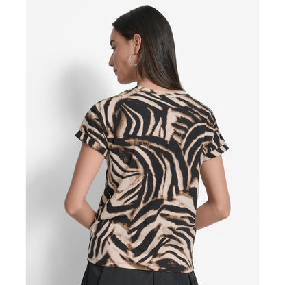 Dkny Women's Printed Logo Crewneck T-Shirt