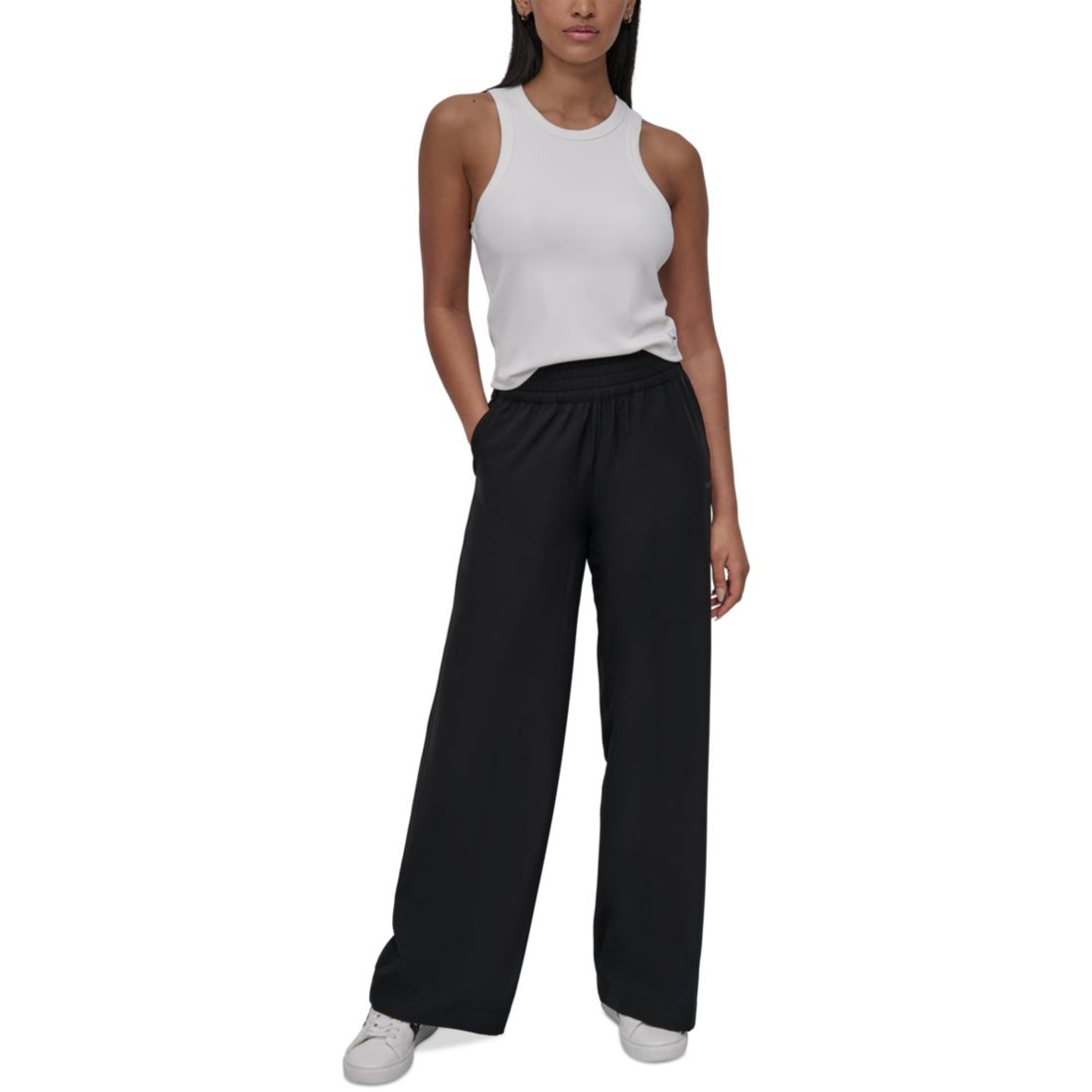 Dkny Sport Women's Hudson Stretch Wide-Leg Pull-On Pants