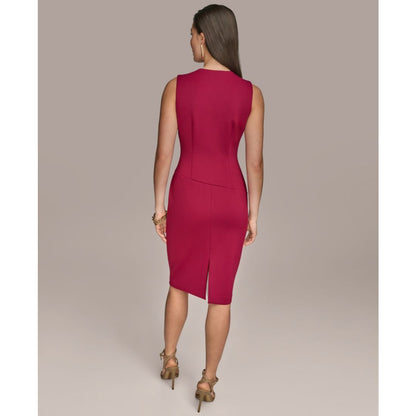 Donna Karan New York Women's Scuba Front-Zip Sheath Dress