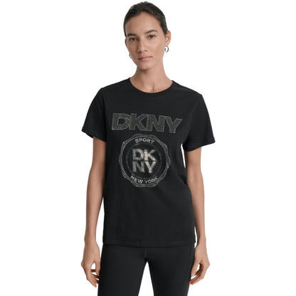Dkny Sport Women's Medallion Logo Crewneck T-Shirt