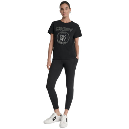 Dkny Sport Women's Medallion Logo Crewneck T-Shirt