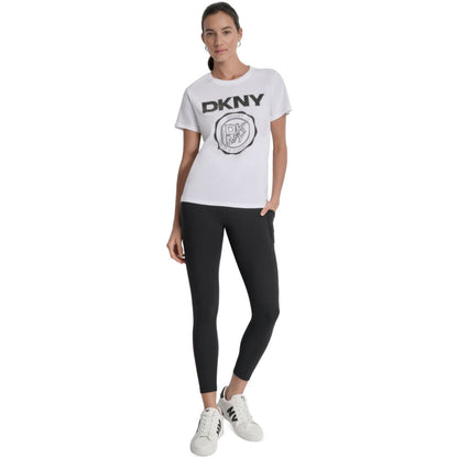 Dkny Sport Women's Medallion Logo Crewneck T-Shirt