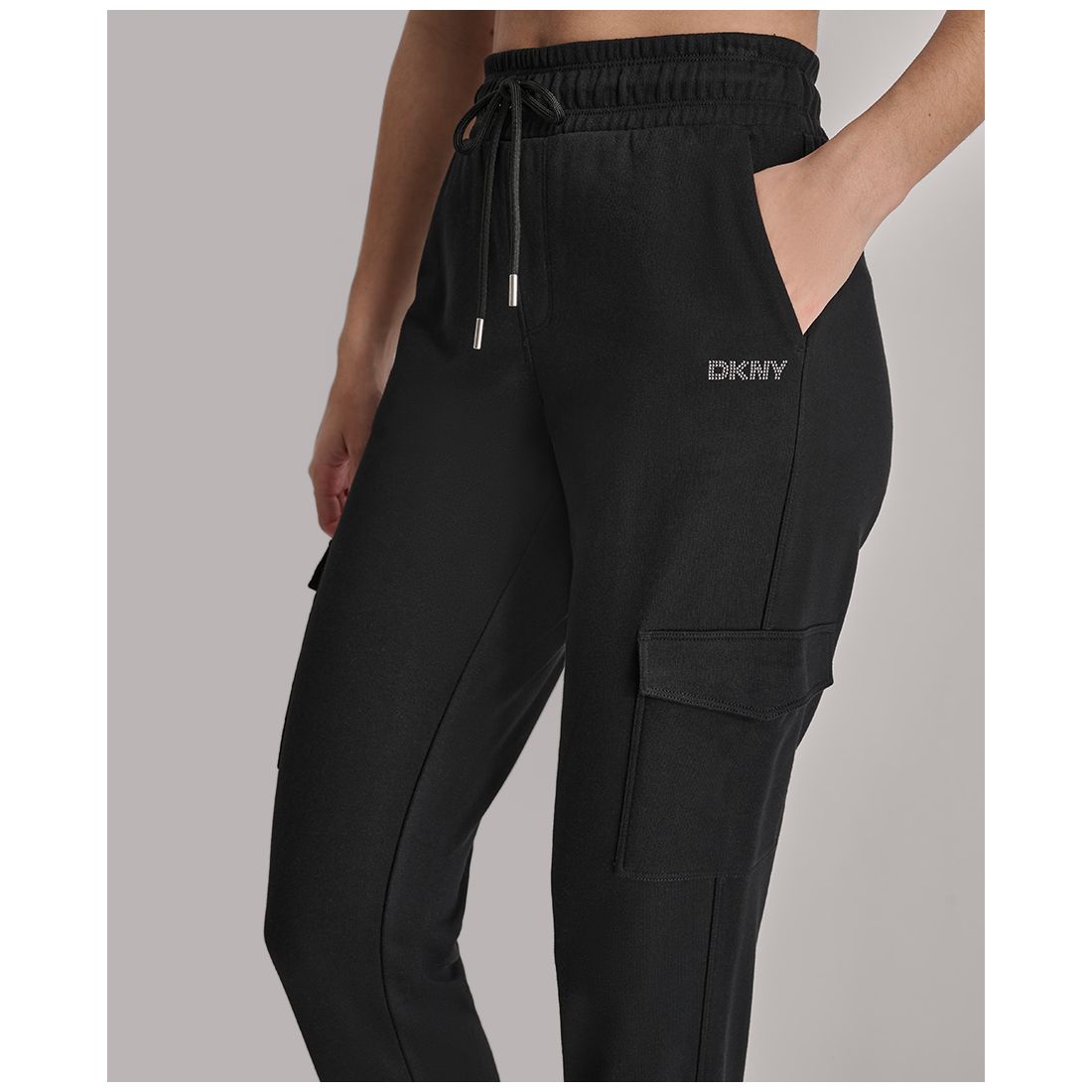 Dkny Sport Women's Studded-Logo Cargo Joggers