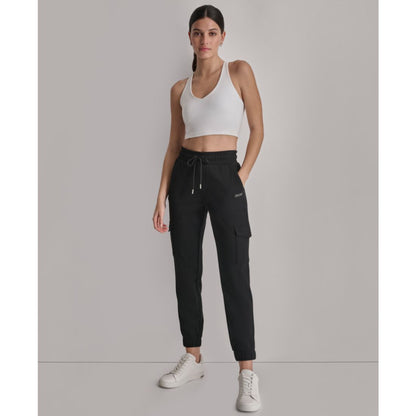 Dkny Sport Women's Studded-Logo Cargo Joggers