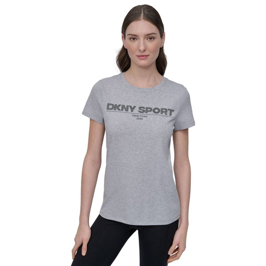 Dkny Sport Women's Cotton-Blend Rhinestone-Logo T-Shirt