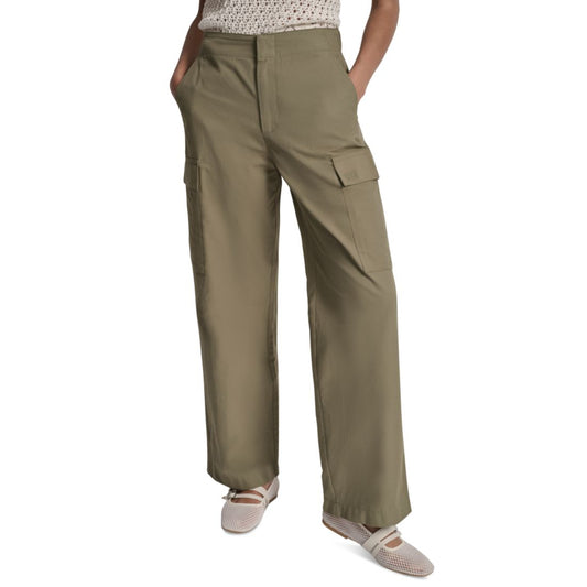 Dkny Jeans Women's High Rise Straight Leg Cargo Pants