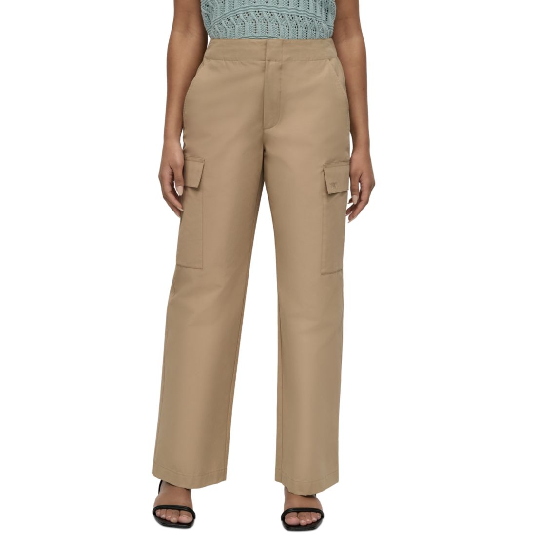 Dkny Jeans Women's High Rise Straight Leg Cargo Pants
