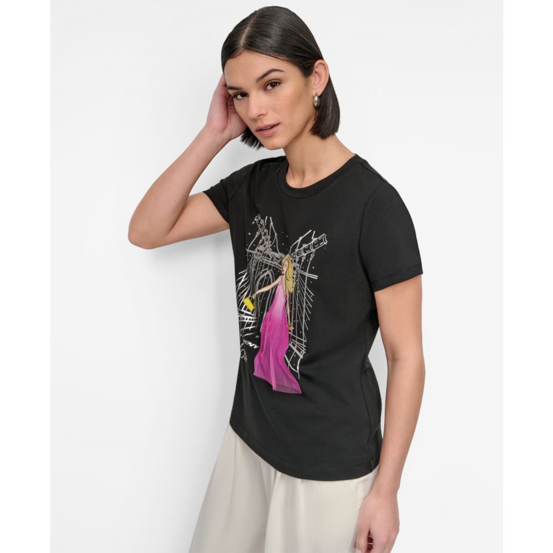 Dkny Women's Brooklyn Bridge Conversational T-Shirt