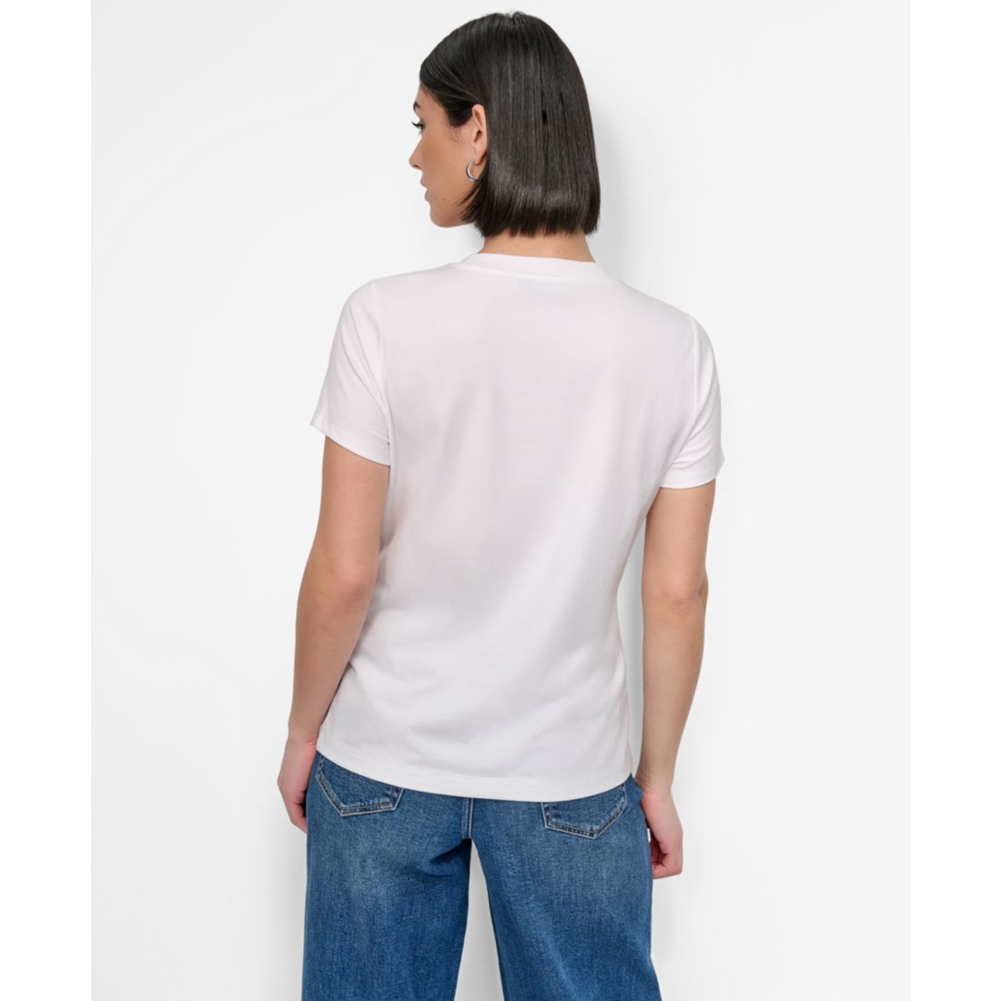 Dkny Women's Bow Bridge Conversational Crewneck Tee