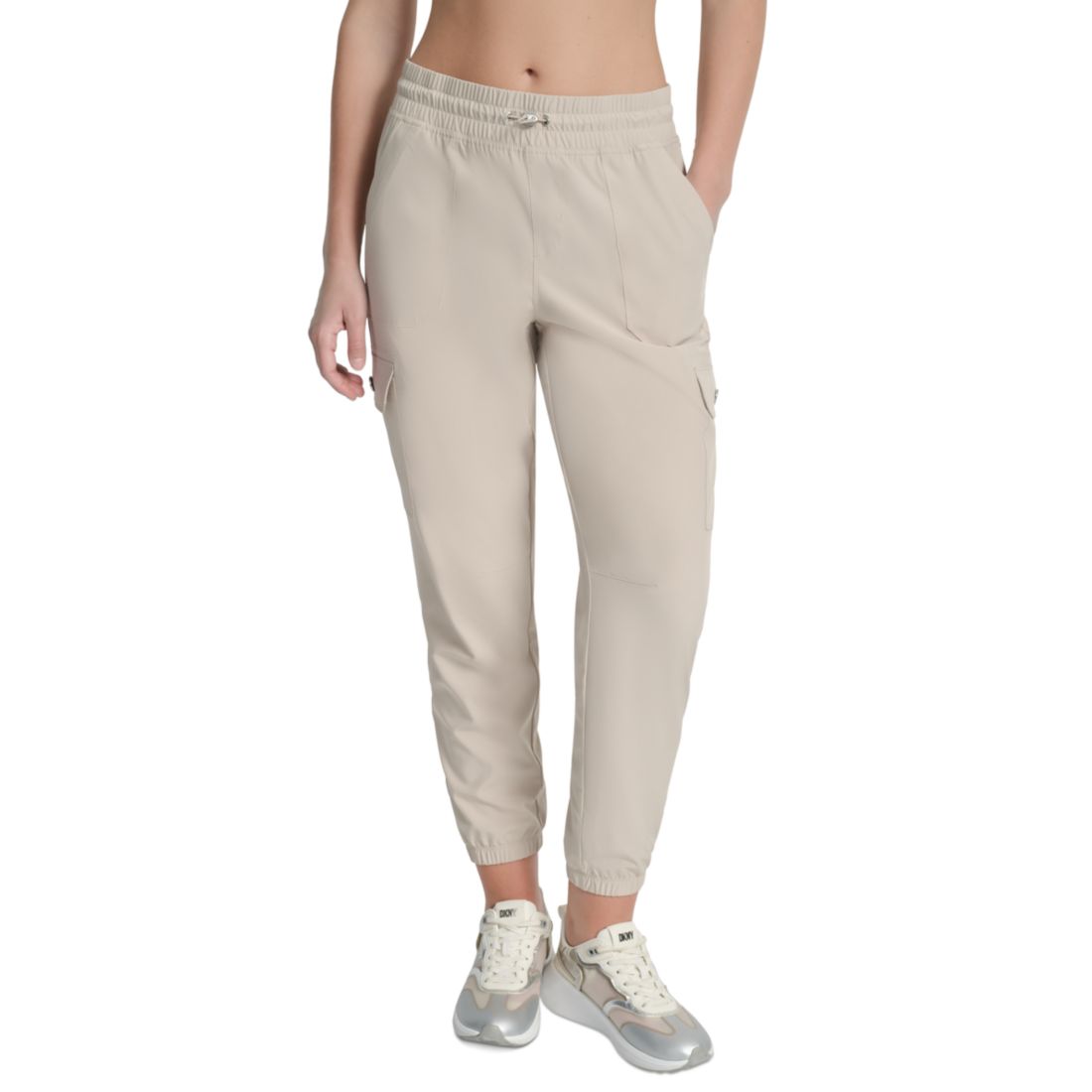 Dkny Sport Women's Drawcord-Waist Cargo Jogger Pants