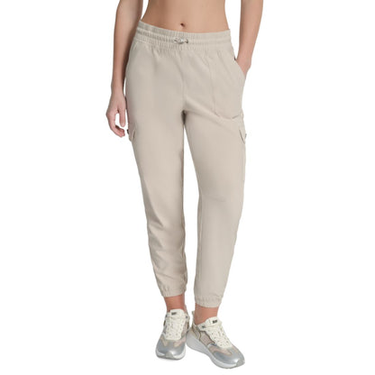 Dkny Sport Women's Drawcord-Waist Cargo Jogger Pants