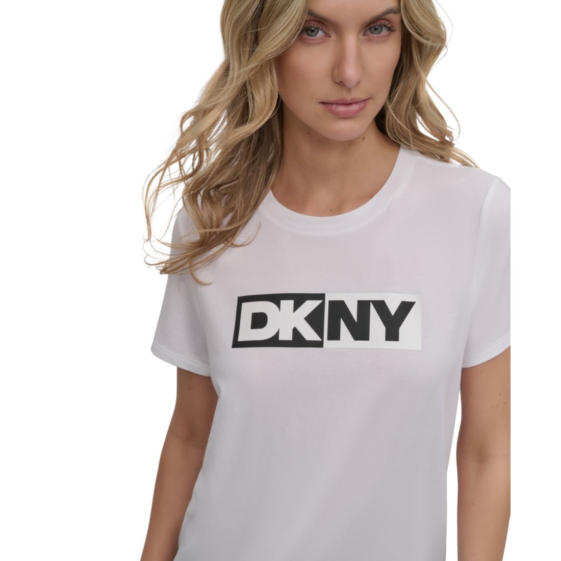 Dkny Sport Women's Colorblocked-Logo Crewneck T-Shirt