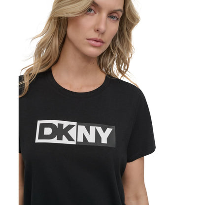 Dkny Sport Women's Colorblocked-Logo Crewneck T-Shirt