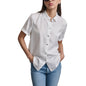 Dkny Jeans Petite Rolled Short-Sleeve Button-Up Shirt