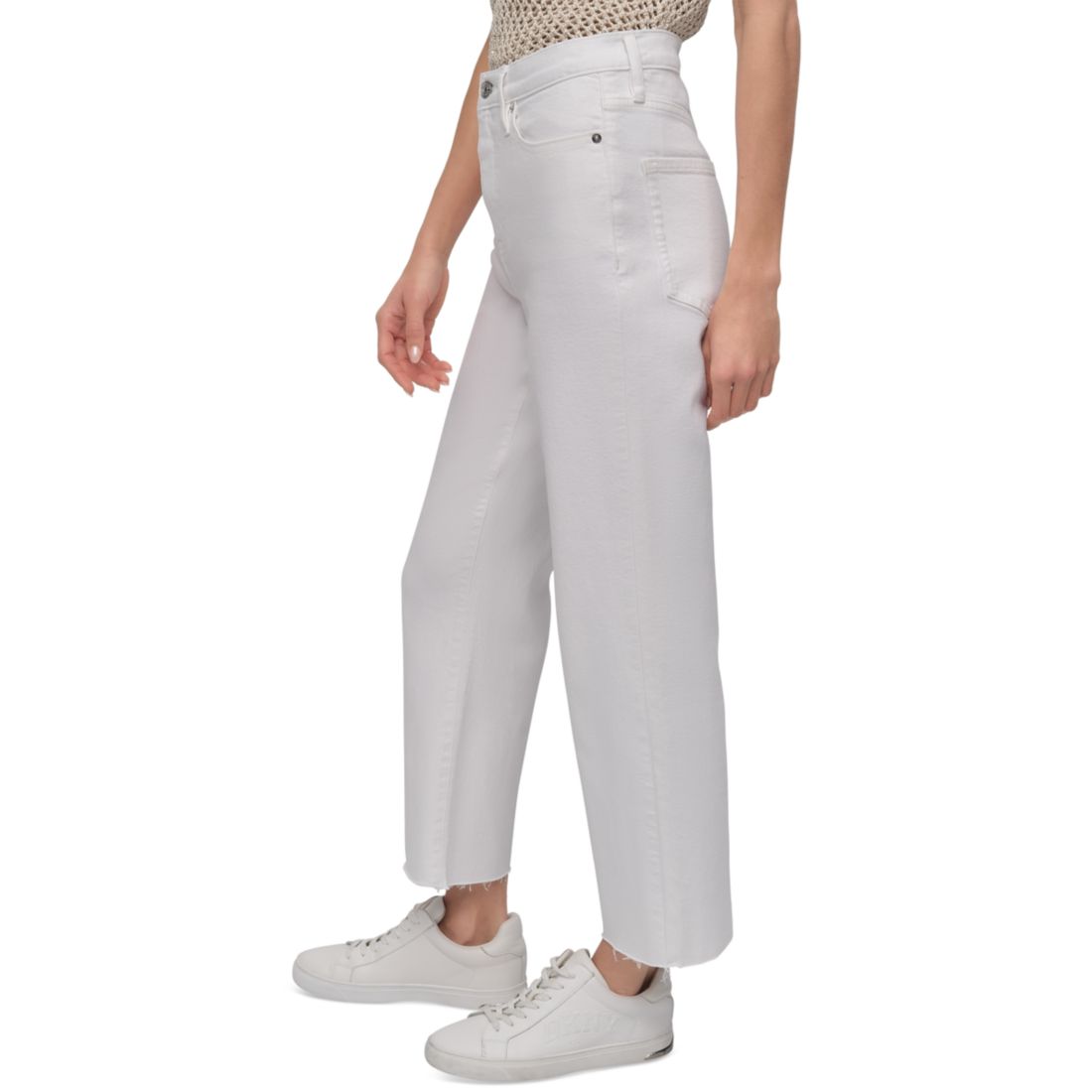 Dkny Jeans Women's High-Rise Classic Straight-Leg Raw-Hem Jeans