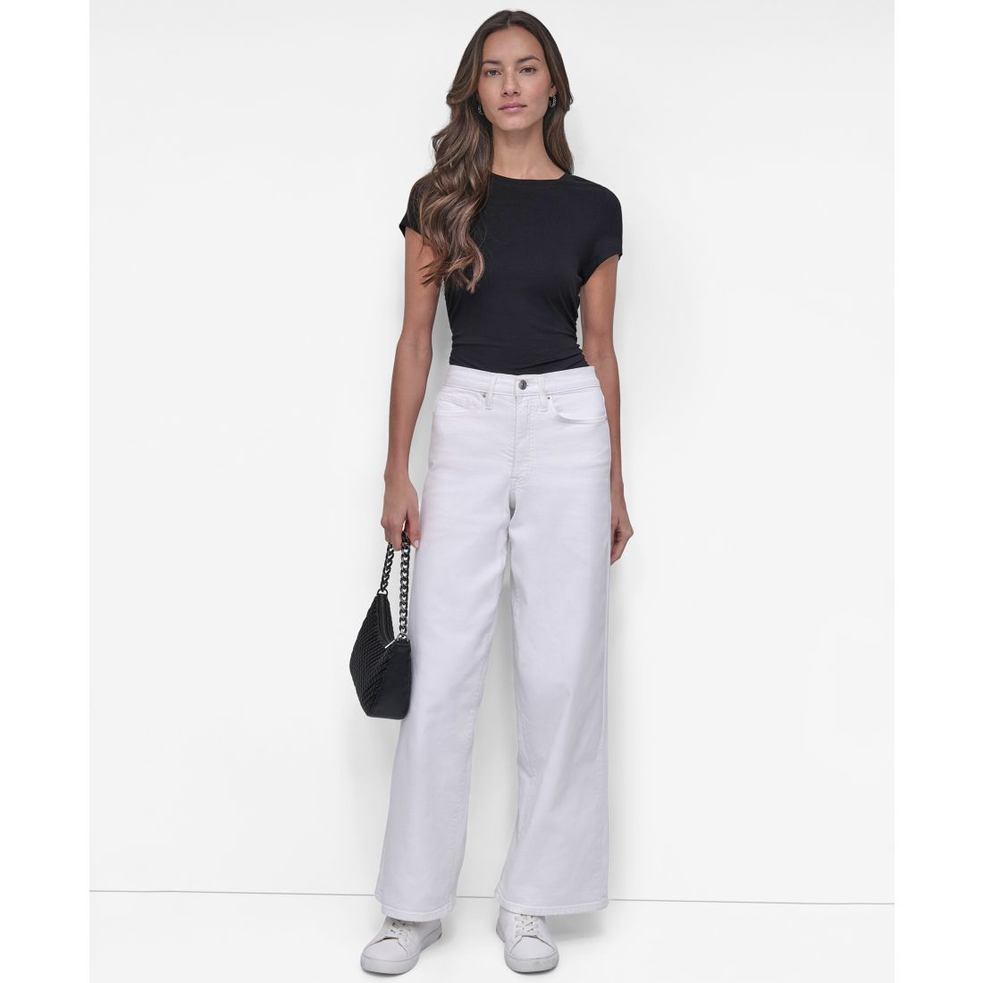 Dkny Jeans Women's High Rise Modern Wide Leg Jeans
