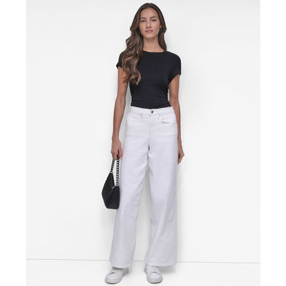 Dkny Jeans Women's High Rise Modern Wide Leg Jeans