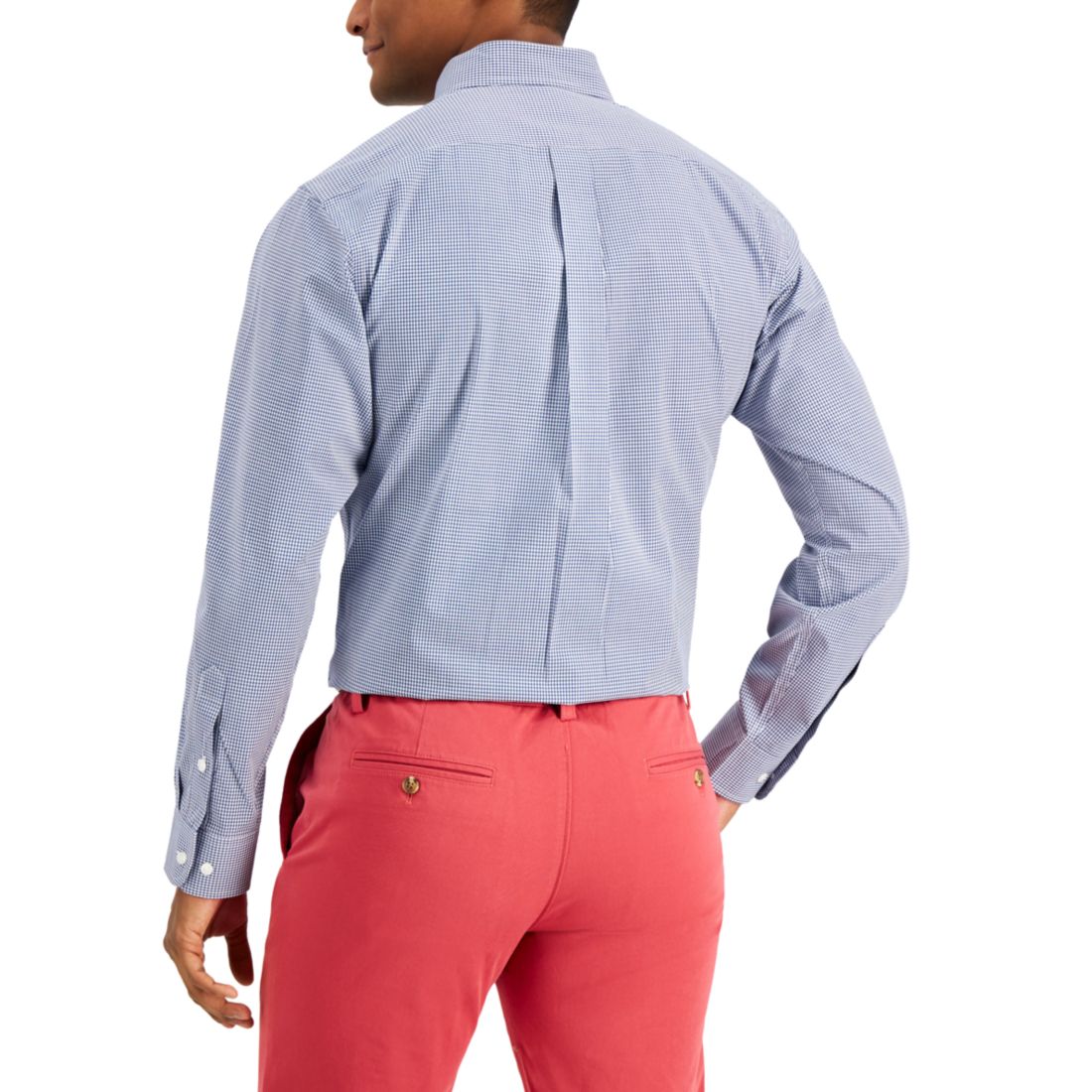 Club Room Men's Regular Fit Mini Gingham Dress Shirt, Created for Macy's