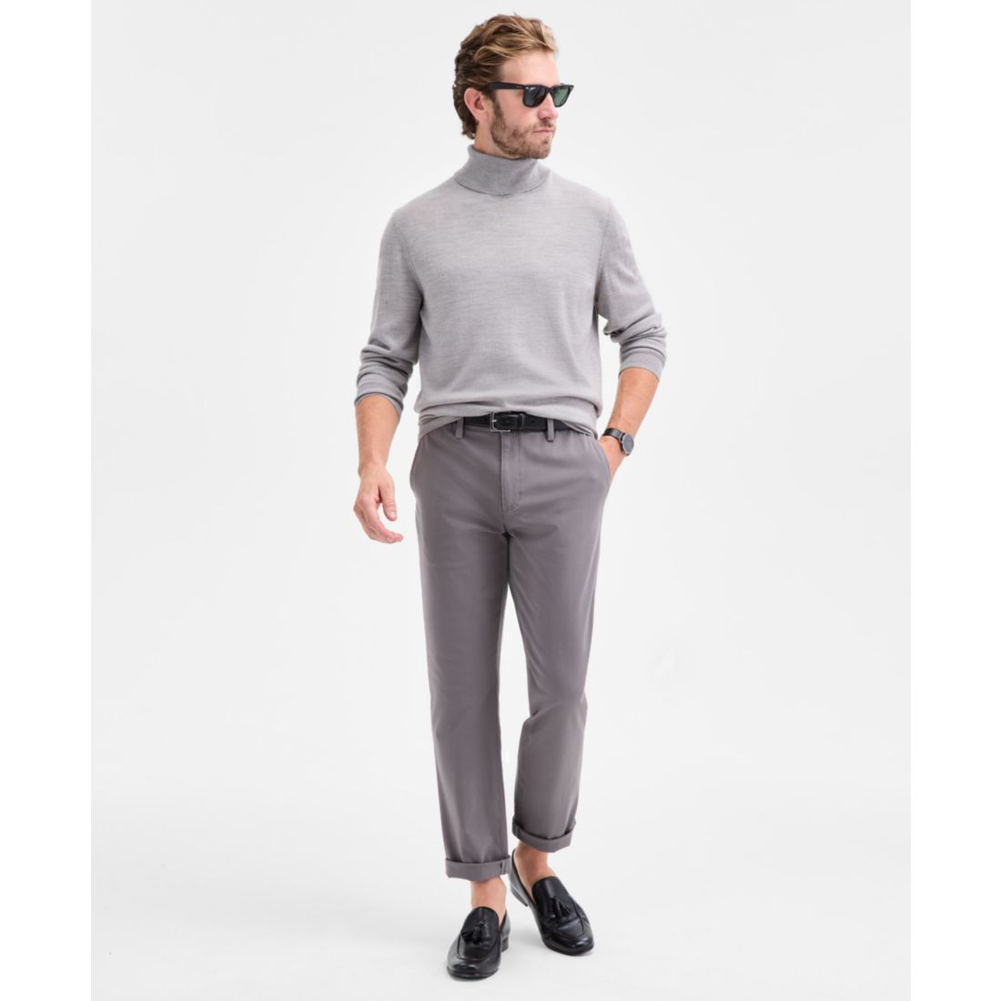 Club Room Men's Merino Wool Blend Turtleneck Sweater, Created for Macy's