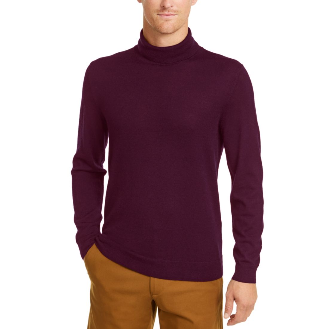 Club Room Men's Merino Wool Blend Turtleneck Sweater, Created for Macy's