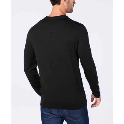Club Room Men's Solid Crew Neck Merino Wool Blend Sweater, Created for Macy's