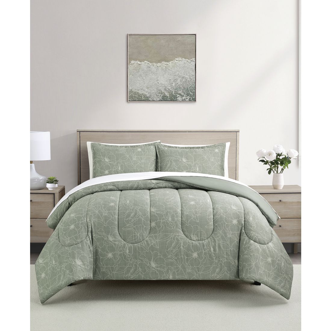 Sunham Julia Floral 3-Pc. Comforter Sets