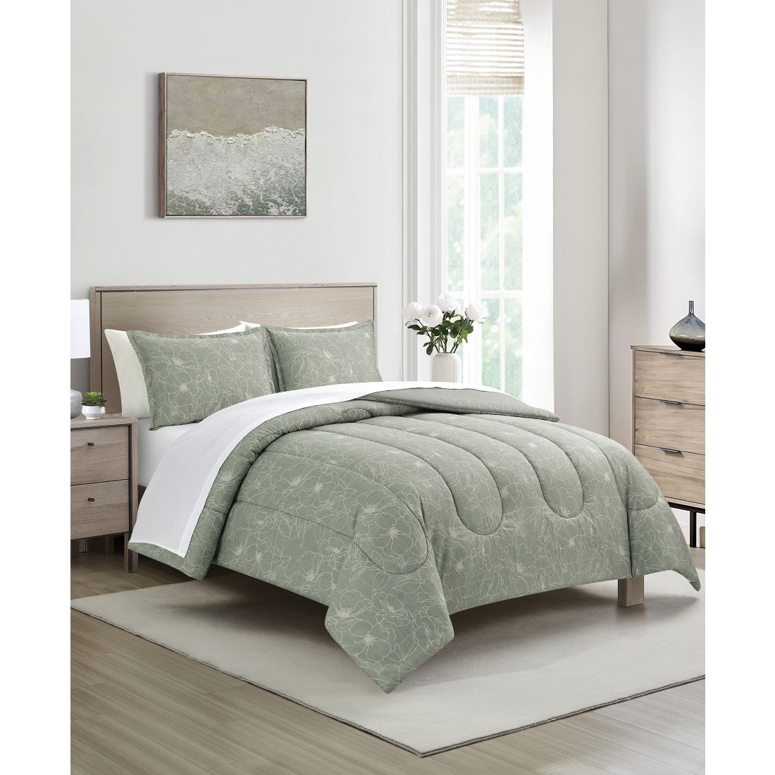 Sunham Julia Floral 3-Pc. Comforter Sets