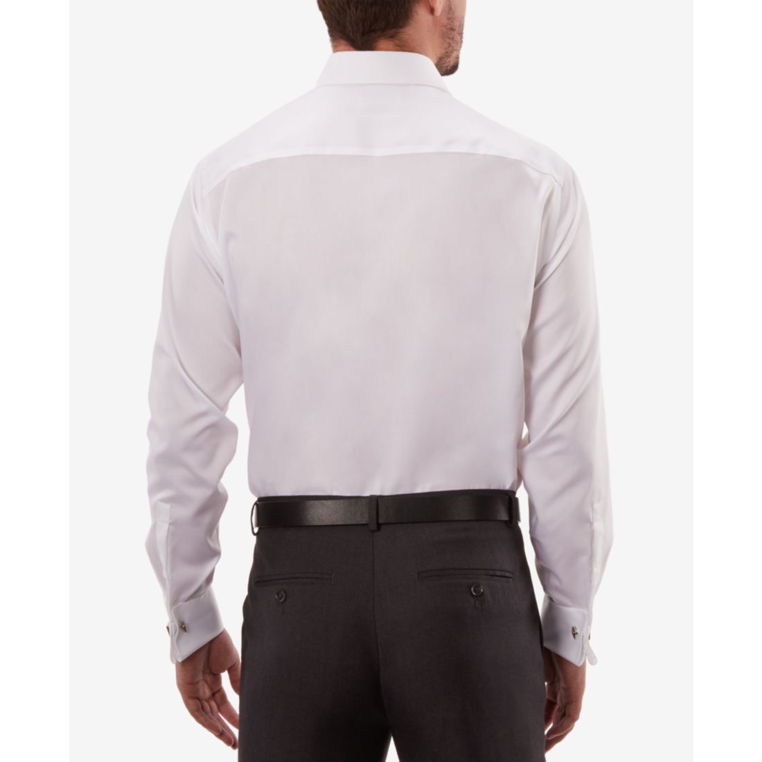 Calvin Klein Steel Men's Regular Fit Non-Iron Performance French Cuff Dress Shirt