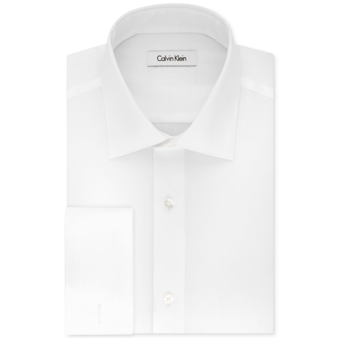 Calvin Klein Steel Men's Regular Fit Non-Iron Performance French Cuff Dress Shirt