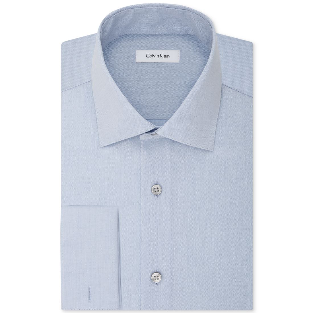 Calvin Klein Steel Men's Regular Fit Non-Iron Performance French Cuff Dress Shirt