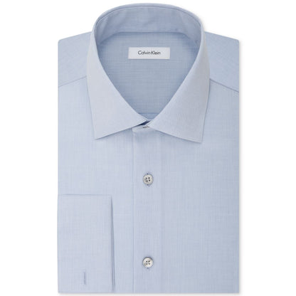 Calvin Klein Steel Men's Regular Fit Non-Iron Performance French Cuff Dress Shirt