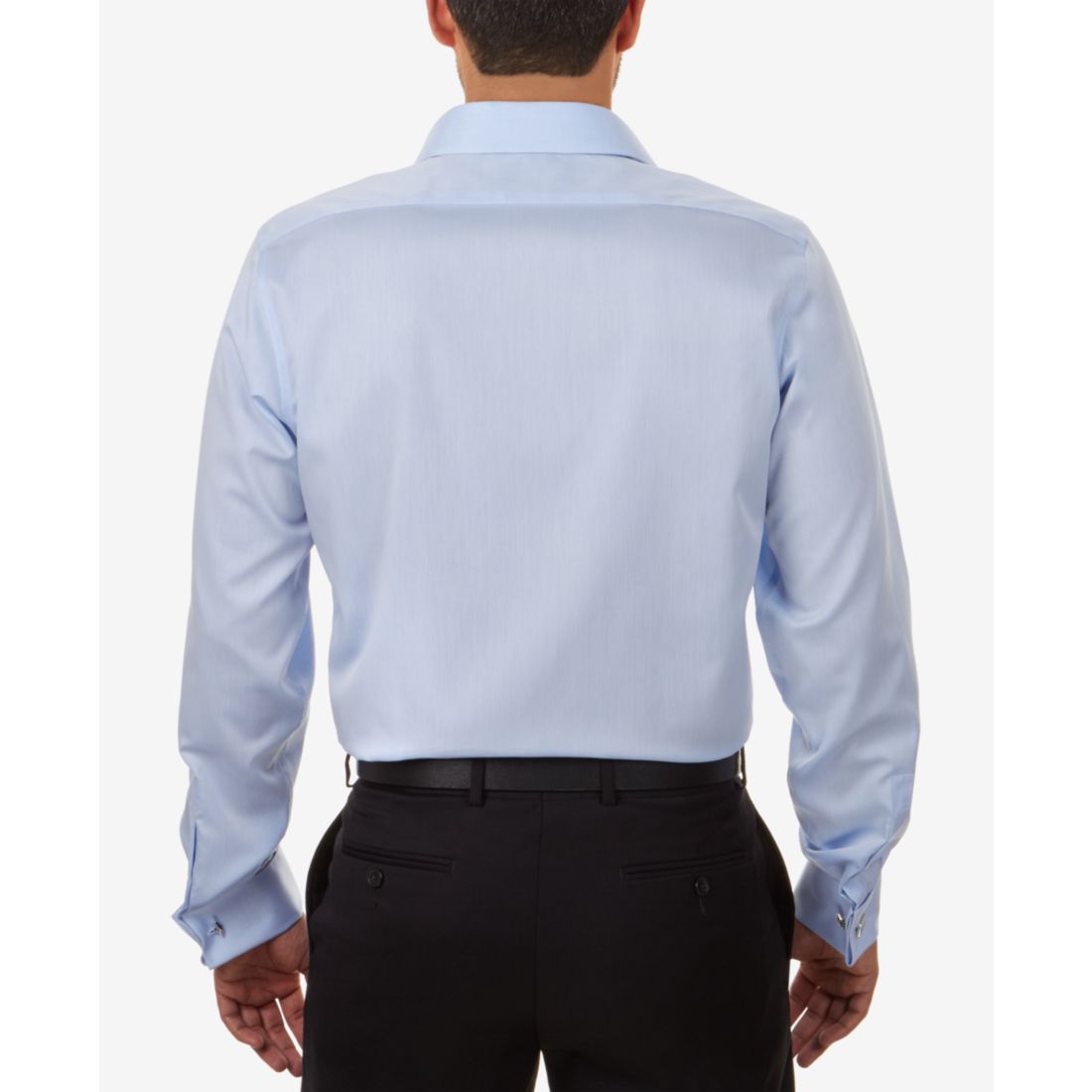 Calvin Klein Men's Slim-Fit Non-Iron Herringbone French Cuff Dress Shirt